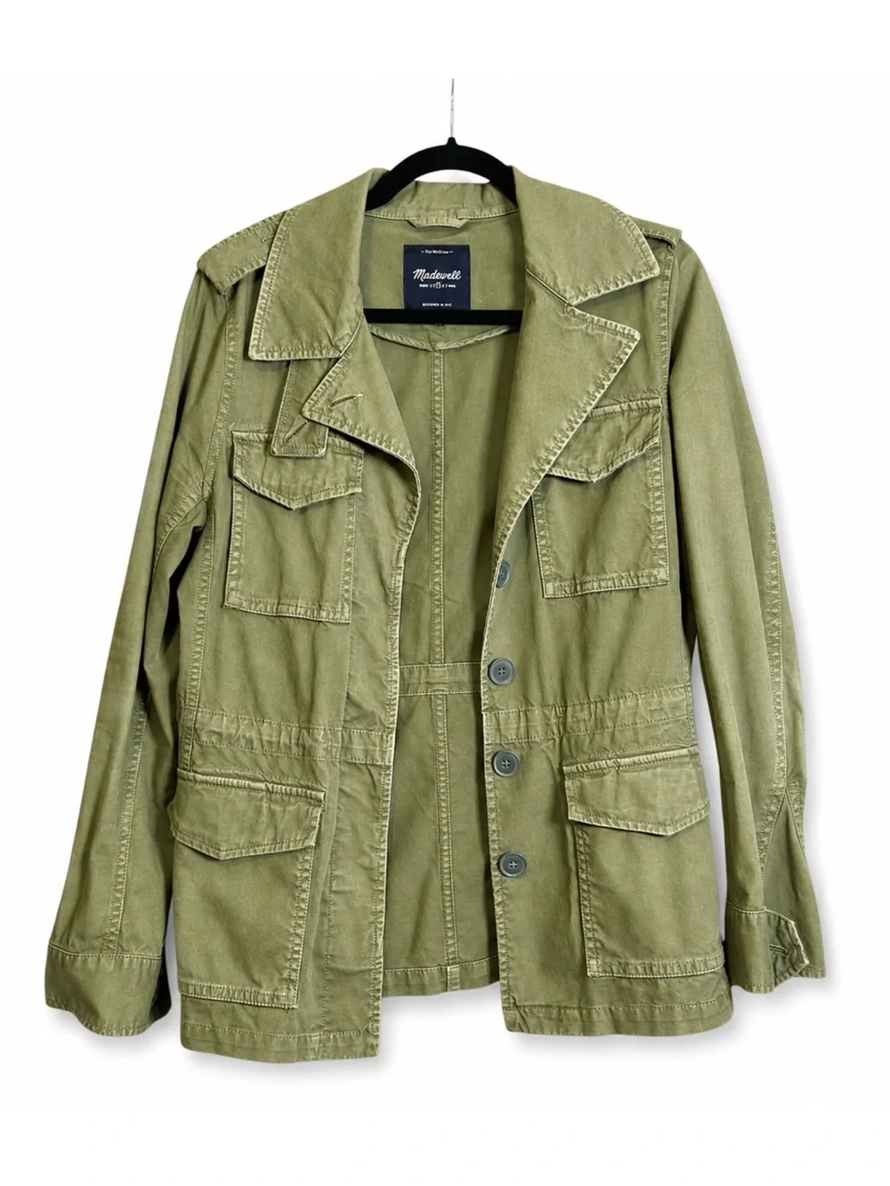 Madewell Outbound Utility Jacket Olive Army Green Military Field Jacket